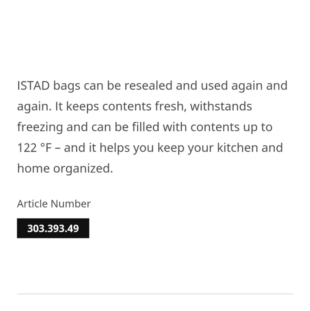 2 boxes Ikea istad reusable bags 3qt and 1qt